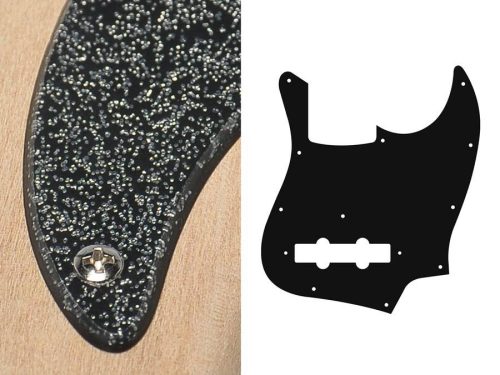 JB-210-SBK Boston  pickguard, Jocker bass, standard, 2 ply, sparkling black