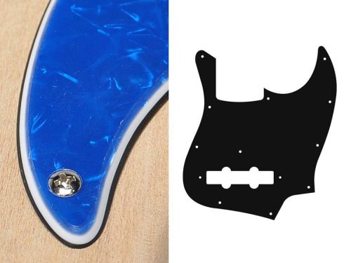 JB-310-PBU Boston  pickguard, Jocker bass, standard, 3 ply, pearl blue