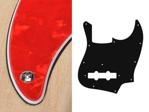 JB-310-PR Boston  pickguard, Jocker bass, standard, 3 ply, pearl red