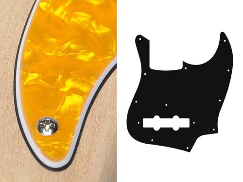 JB-310-PY Boston  pickguard, Jocker bass, standard, 3 ply, pearl yellow