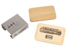 JB-3331-12-M Halon offset guitar bridge, metric posts, full MS-58 brass, chrome gloss bridge plate, satin raw saddles