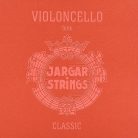 JCE-SET-RD Jargar Classic Red cello string set, hard, flexi-metal