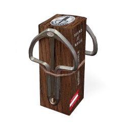 JH-015 Schwarz  mouth harp, mat silver, size 15/87mm