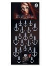 JHD-CLASSIC Schwarz  Classic mouth harp display card, with 21 mouth harps, mat silver