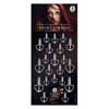 JHD-CLASSIC Schwarz  Classic mouth harp display card, with 21 mouth harps, mat silver