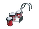 JMDR-060810 Hayman  junior multi tenor trio drum, 6 inch + 8 inch + 10 inch, red, with aluminum harness