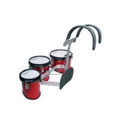   JMDR-060810 Hayman  junior multi tenor trio drum, 6 inch + 8 inch + 10 inch, red, with aluminum harness