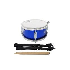   JMDR-1005BU Hayman  junior marching snare drum, with belt, 10 inch, 5 inch deep, blue with white hardware