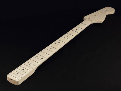 JMO Allparts  neck for Jazz Bass®, maple fretboard, 10" radius, 20 frets, sanded/unfinished