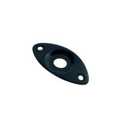   JP-7-B Boston  jack plate, football shape, recessed hole, slanted metal, black