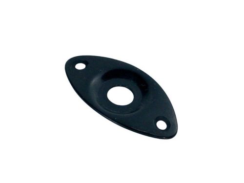 JP-7-B Boston  jack plate, football shape, recessed hole, slanted metal, black