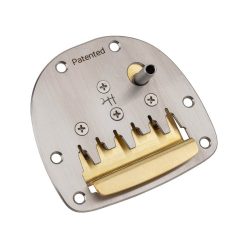   JPV-2311-22C Halon offset guitar patented vibrato, stainless steel with MS-58 brass string plate, cream tip, satin