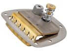 JPV-2311-22C Halon offset guitar patented vibrato, stainless steel with MS-58 brass string plate, cream tip, satin