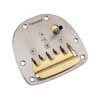 JPV-2311-22C Halon offset guitar patented vibrato, stainless steel with MS-58 brass string plate, cream tip, satin