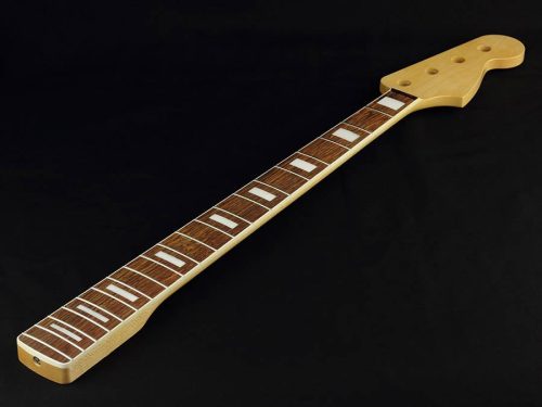 JRFB Allparts  neck for Jazz Bass®, white pearloid block markers, rosewood, 10", 20 frets, vintage tinted finish