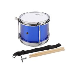   JSD-008-BU Hayman  junior snare drum, blue with chrome hardware, with sticks, belt and hook, 8 inch