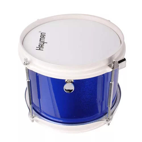 Hayman JSD-008-BU – Junior-Snare-Drum, 8", Blau mit Chrom-Hardware, mit Stöcken, Gurt und Haken