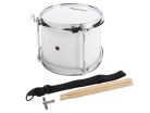 JSD-008-WH Hayman  junior snare drum, white with chrome hardware, with sticks, belt and hook, 8 inch