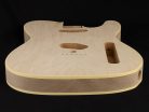 JTE-2A-CMCB Boston  vintage body Teaser (made in Japan), 2 piece alder, curly maple top and back veneer, cream binding