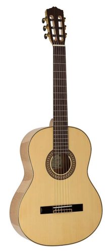 Jada S Salvador Cortez Iberia Series classic guitar, solid spruce top, flamed maple b&s, glossy finish