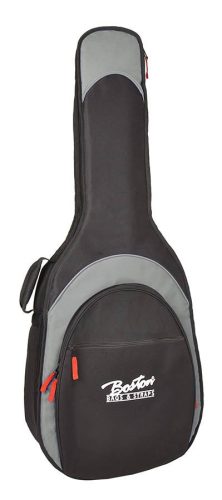 K-15-BG Boston Super Packer gig bag for classic guitar, 15 mm. padding, multiple pockets, black and grey