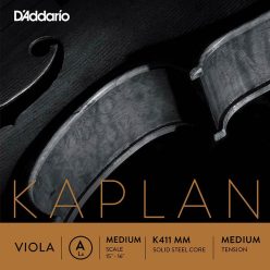   K411-MM D'Addario Kaplan Forza viola string A-1, solid steel, titanium wound, medium scale, medium tension