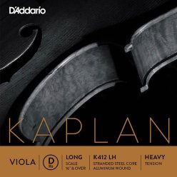   K412-LH D'Addario Kaplan Forza viola string D-2, stranded steel, aluminium wound, heavy