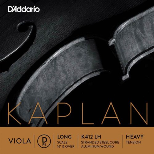 K412-LH D'Addario Kaplan Forza viola string D-2, stranded steel, aluminium wound, heavy