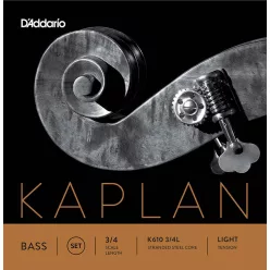   K610-34L D'Addario Kaplan double bass string set 3/4, light