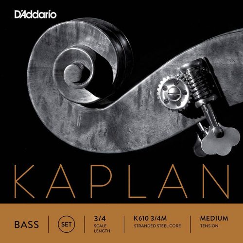 K610-34M D'Addario Kaplan double bass string set 3/4, medium