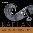 K612-34M D'Addario Kaplan double bass string D-2 3/4, medium, stranded steel, nickel wound