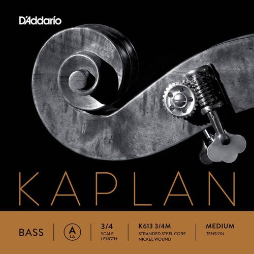 K613-34M D'Addario Kaplan double bass string A-3 3/4, medium, stranded steel, nickel wound