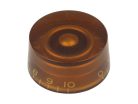 KA-110-IM Boston  speed knob, transparent amber, fits 24 fine (CTS) and 18 coarse knurl (Alpha), m.i. Japan