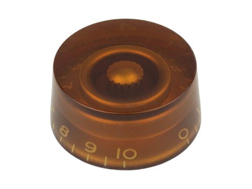 KA-110-IM Boston  speed knob, transparent amber, fits 24 fine (CTS) and 18 coarse knurl (Alpha), m.i. Japan