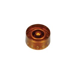   KA-114 Boston  speed knob (hatbox), for inch type pot shaft, transparent amber