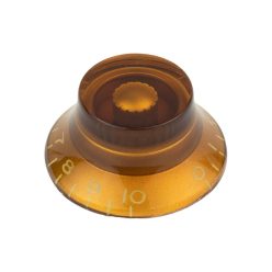   KA-160-IM Boston  bell knob, transparent amber, fits 24 fine (CTS) and 18 coarse knurl (Alpha), m.i. Japan