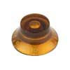 KA-160-IM Boston  bell knob, transparent amber, fits 24 fine (CTS) and 18 coarse knurl (Alpha), m.i. Japan