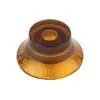 KA-160-IM Boston  bell knob, transparent amber, fits 24 fine (CTS) and 18 coarse knurl (Alpha), m.i. Japan