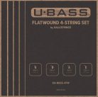 KA-BASS-4FW Galli  string set for ukulele bass, flatwound chrome steel on synthetic core, 4-string