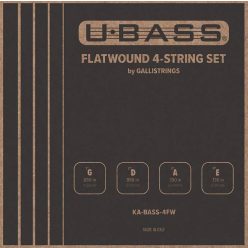   KA-BASS-4FW Galli  string set for ukulele bass, flatwound chrome steel on synthetic core, 4-string