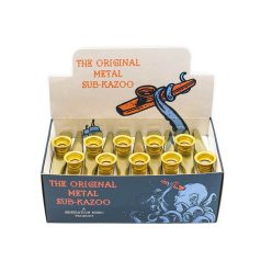   KAZ-MET-GD Generation  kazoo display box, with 30 metal kazoos, gold color