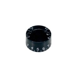   KB-114 Boston  speed knob (hatbox), for inch type pot shaft, transparent black