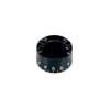 KB-114 Boston  speed knob (hatbox), for inch type pot shaft, transparent black