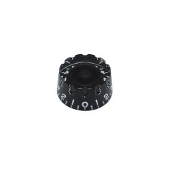   KB-116 Boston  speed knob (notched edge), for inch type pot shaft, transparent black