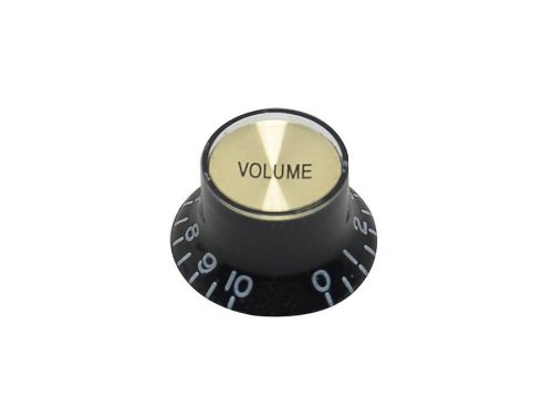 KB-132-V Boston  bell knob SG model, black with gold cap, volume