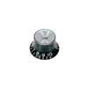 KB-134-T Boston  bell knob SG model, for inch type pot shaft, black with chrome cap, tone