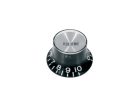 KB-134-V Boston  bell knob SG model, for inch type pot shaft, black with chrome cap, volume