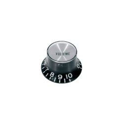   KB-134-V Boston  bell knob SG model, for inch type pot shaft, black with chrome cap, volume