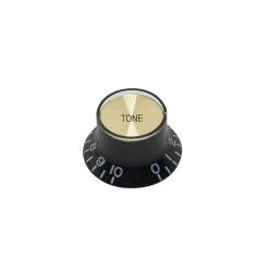   KB-136-T Boston  bell knob SG model, for inch type pot shaft, black with gold cap, tone