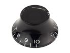 KB-160-IM Boston  bell knob, transparent black, fits 24 fine (CTS) and 18 coarse knurl (Alpha), m.i. Japan